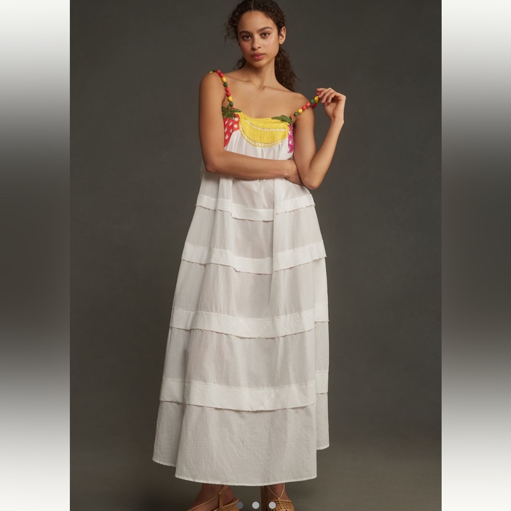 FARM Rio Fruits Richilieu Sleeveless Midi Dress